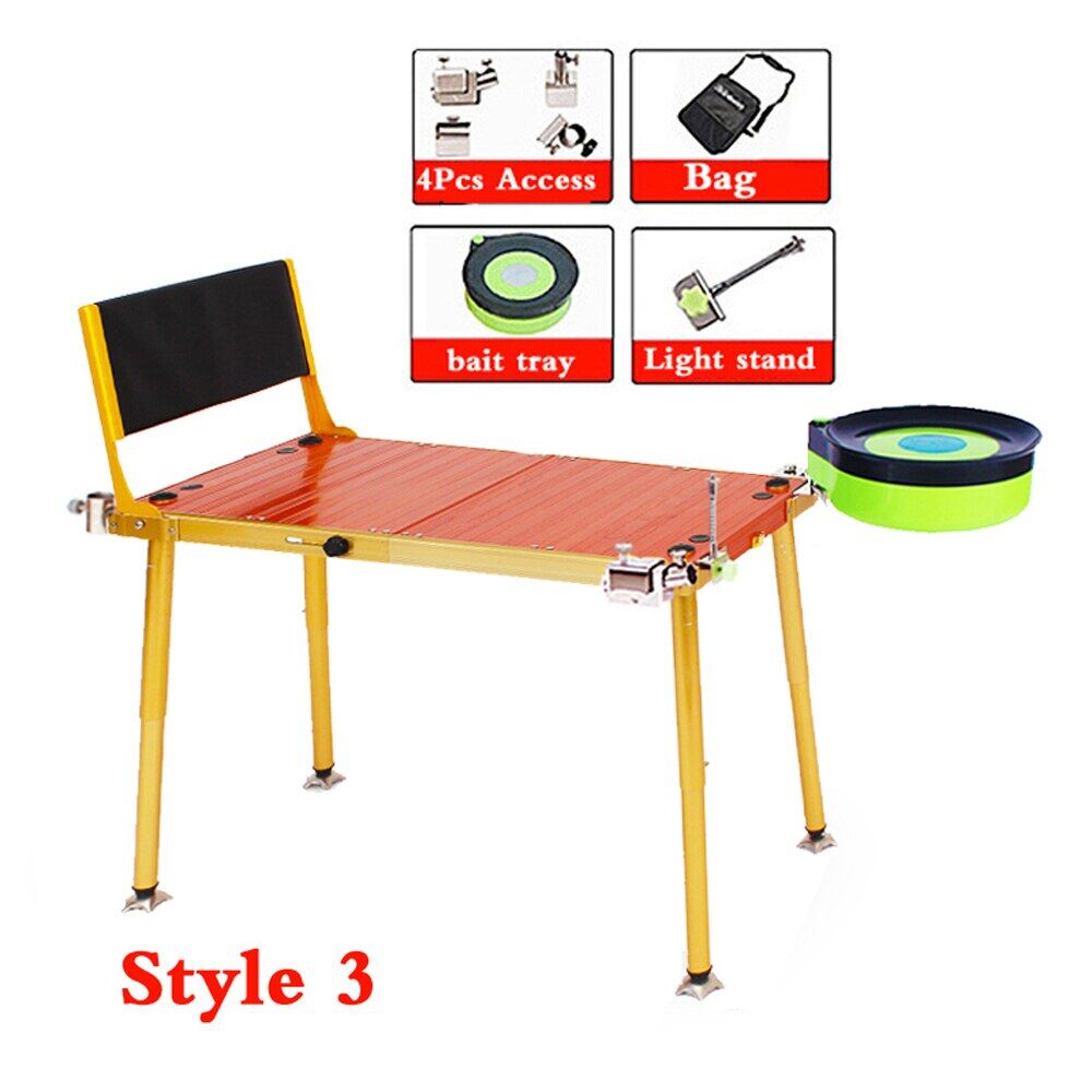 Aluminum Alloy Fishing Chair New Ultra Light Mini Fishing Platform Multi-function Thick Portable Folding Pocket Fishing Platform