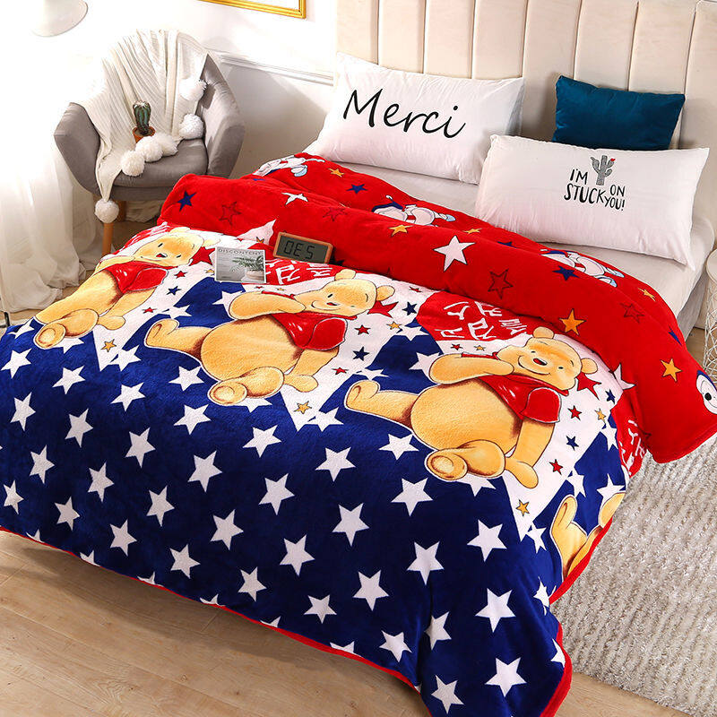 Chăn Vải Flanen Chăn Nhung Lông Mềm Ấm Điều Hòa Không Khí Chăn Cỡ Queen King
