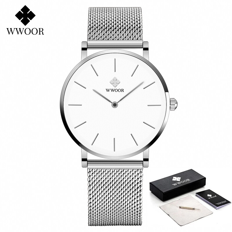 WWOOR Đồng Hồ Nữ Đơn Giản Thời Trang Mới Đồng Hồ Nữ Dáng Ôm Màu Đen Màu