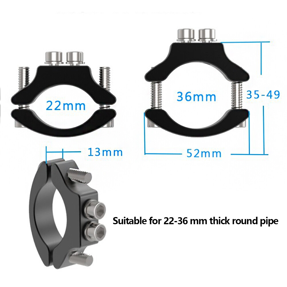 JaneDream 1Pc Aluminum Motorcycle Headlight Spotlight Mount Fixed Clamp Bracket Clip Accessories