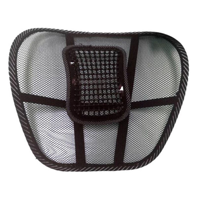 Car Seat Mesh Lumbar Back Brace Support Massage Pillow