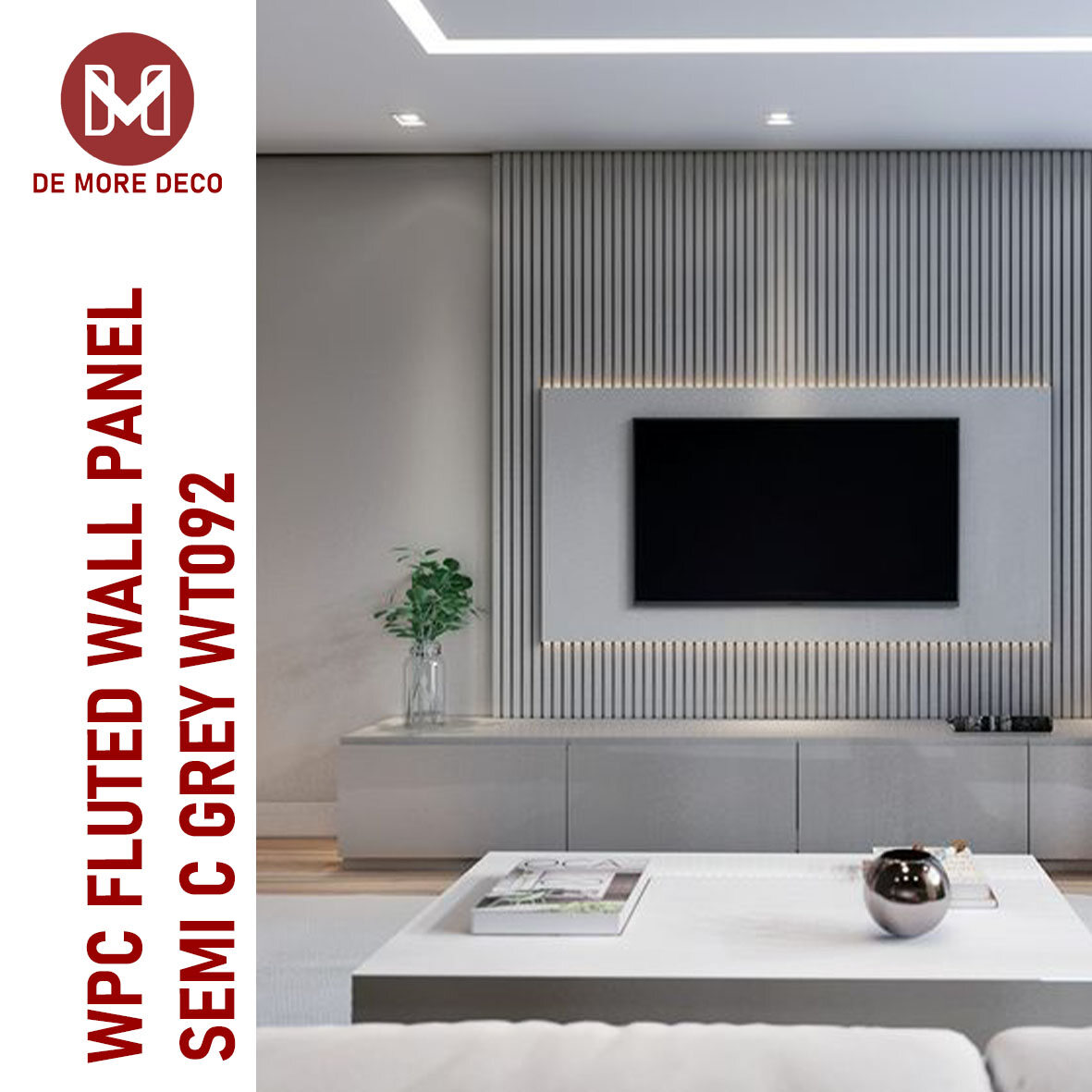 FLUTED WALL PANEL WPC (SEMI C GREY WT092) 2900MM - DIRECT FACTORY PRICE ...