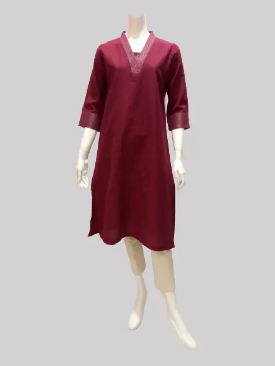 shawl neck kurta