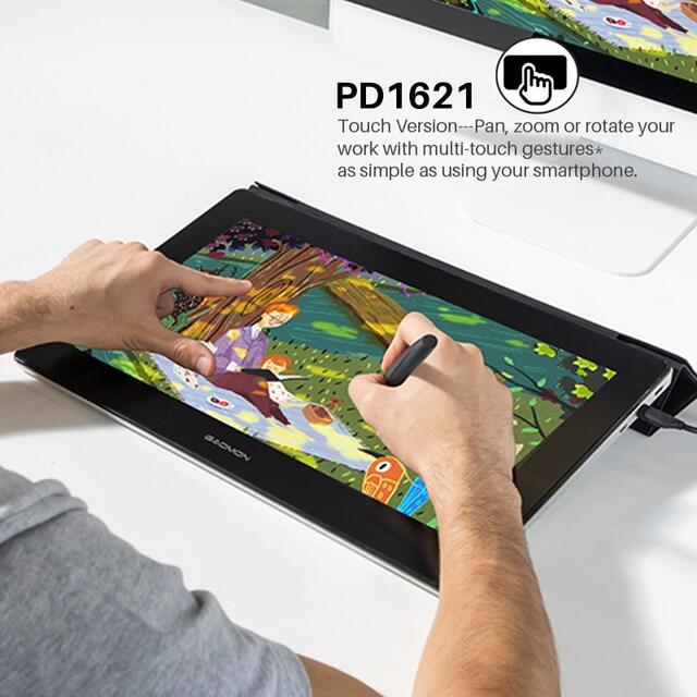 GAOMON PD1620 / PD1621 Art Graphic Tablet Monitor, 15.6 Inch 3840 X
