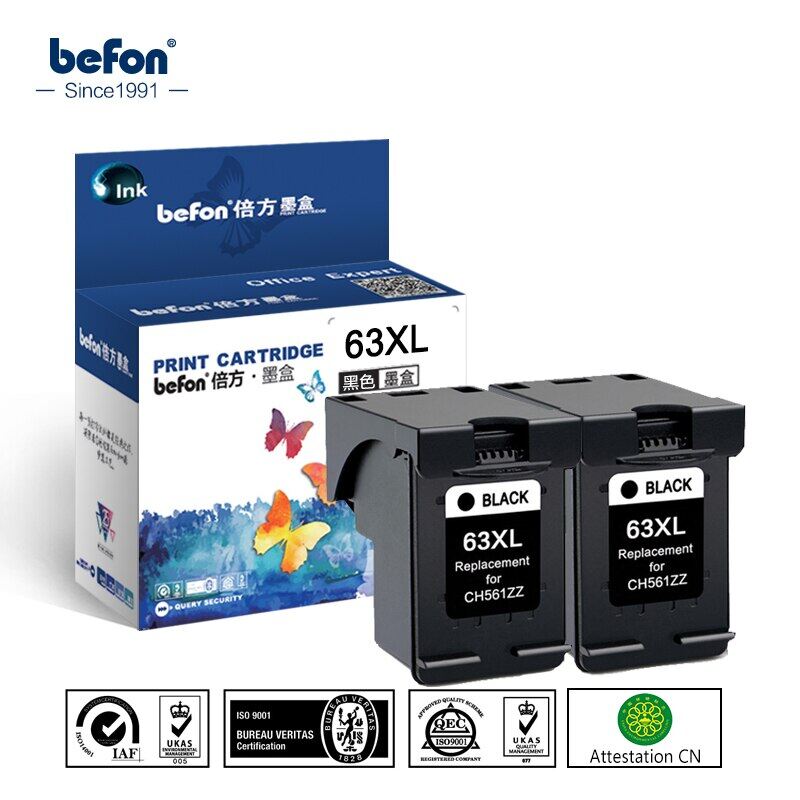 X2 compatible 63 xl cartridge replacement for hp 63 black ink cartridge for deskjet 1110 1111 1112 2130 2131 2132 3630