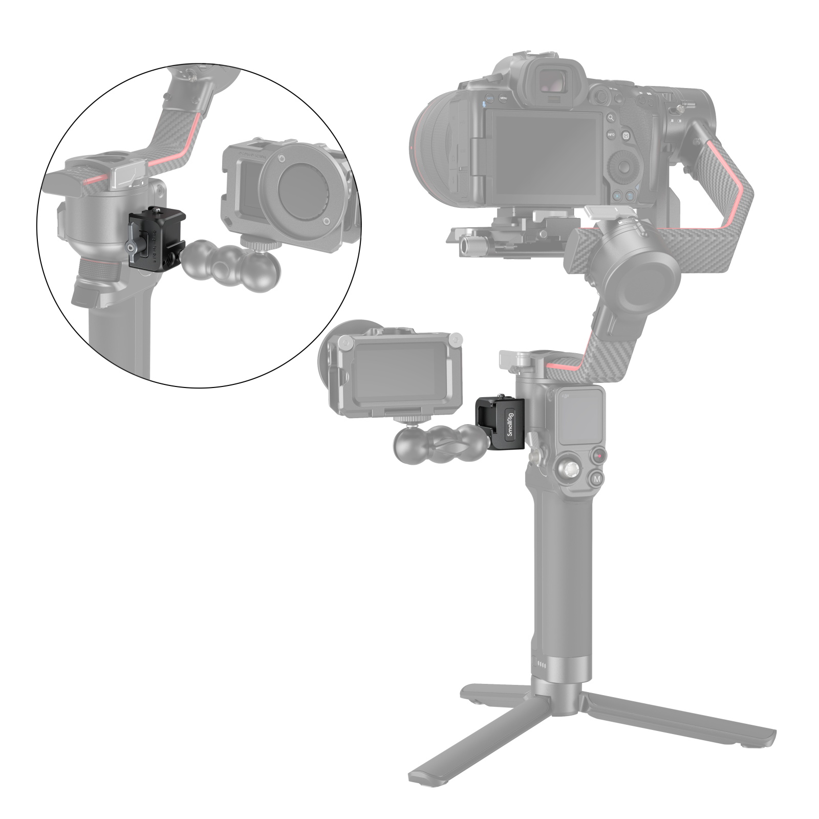 SmallRig Phụ kiện kẹp NATO gắn kết được thiết kế cho DJI RS 4 / RS 4 PRO/RS 2/RSC 2 3025