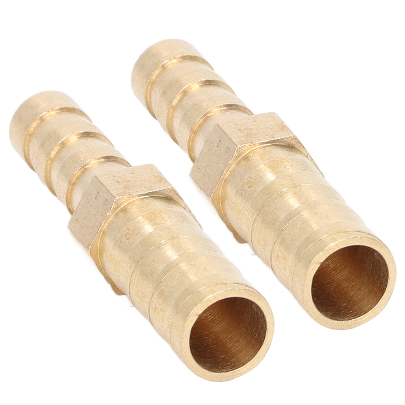 2 Pcs Barbed Fitting Splicer Brass Hose Barb Reducer Hex Reducing Barbed Connector