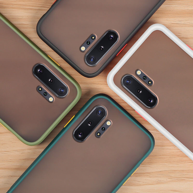 YBD case For Samsung galaxy Note 10 / Note 10 Plus Bumper Shockproof Camera Lens Protection casing Hard Phone Cases Matte Back Cover