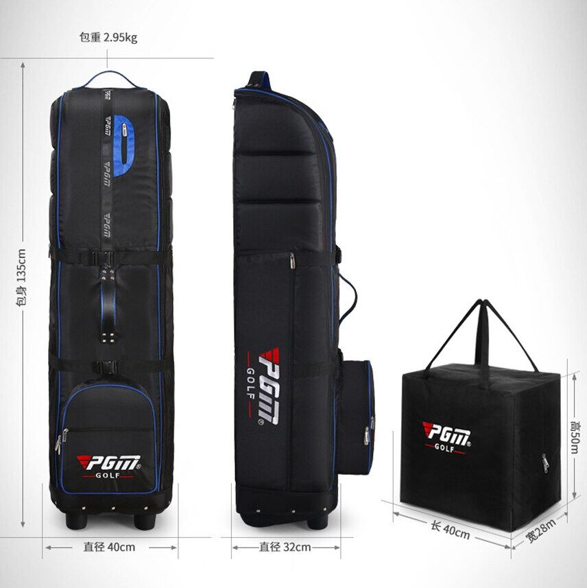 PGM Golf Aviation Bag Foldable with Tugboat Aircraft Consignment Bag with Complimentary Dust Storage Bags HKB009
