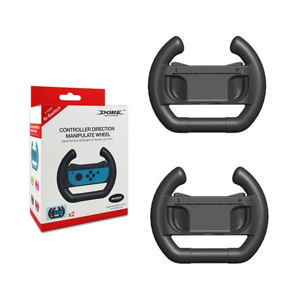 Narsta 2PCS Joycon Controller Grip Racing Steering Wheel Handle Grips for Nintendo Switch OLED Joy-Con Controller Game Accessories