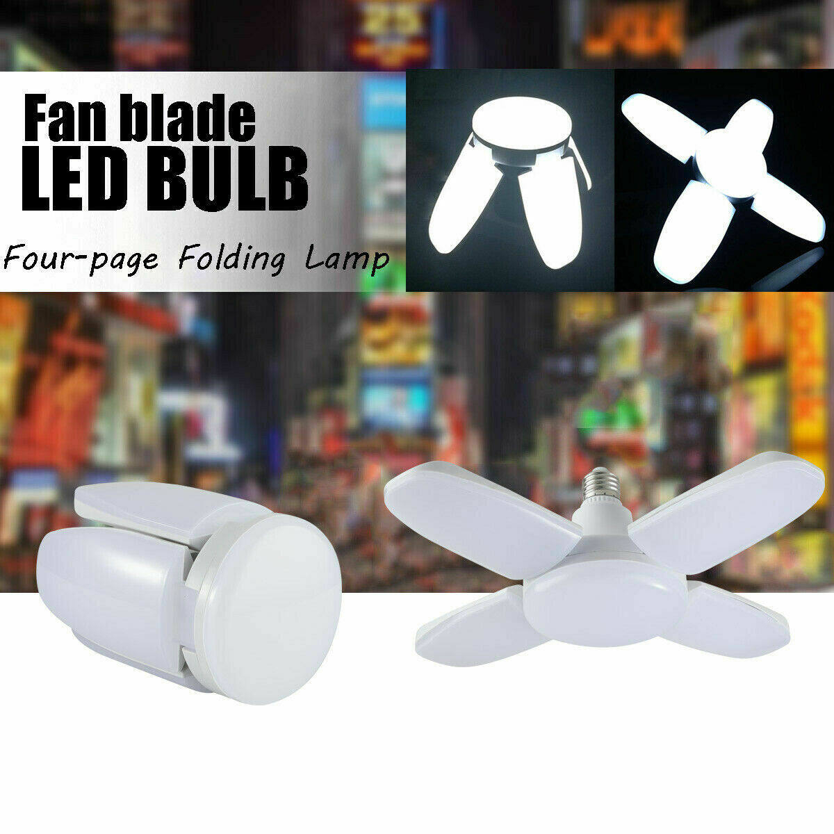 Bóng Đèn LED Quạt Gấp E27 60W Công Suất Cao Trần Có Thể Điều Chỉnh Đèn Chùm Đèn Đèn Âm Trần Siêu Sáng 110V 220V