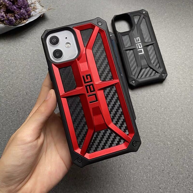 UAG Shatter-resistant Case for iphone 15 pro max 14 pro max iPhone 13 pro max 12 pro max 12 mini 11 pro max XS Max X/XS XR 7/8 Plus 7/8/SE 2020 6/6s plus 6/6s  Carbon Fiber Monarch  Shockproof Protective UAG case