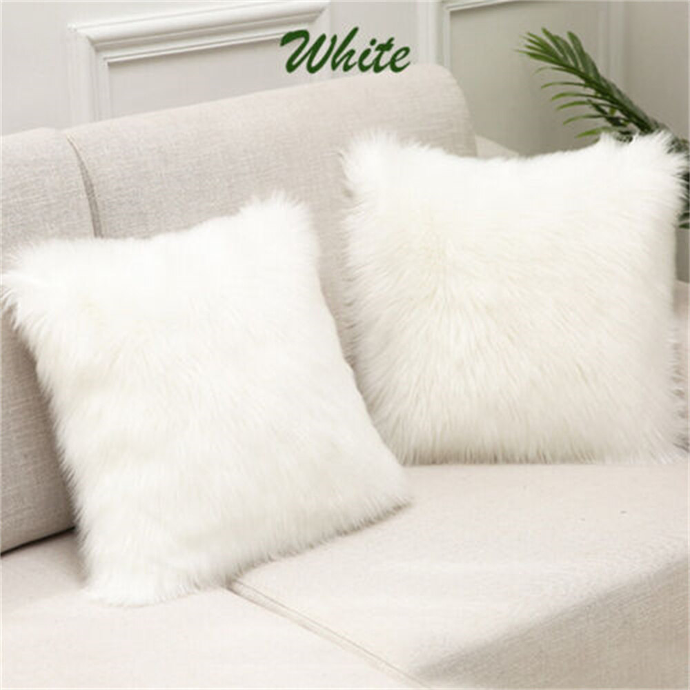 40*40cm Soft Fluffy Cushion Cover Throw Pillow Case Long Plush Home Sofa Decor