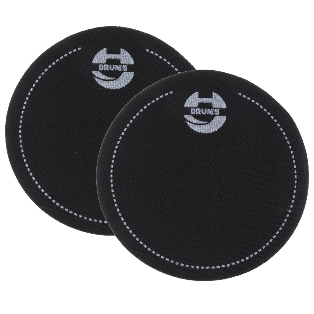 kowaku 2x Bass Drum Patch Drumhead Protector for Percussion Instrument Parts, Black