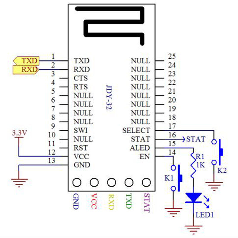 Mô-đun Bluetooth Hai Chế Độ JDY-32 Mô-đun Bluetooth SPP Mô-đun Bluetooth BLE 4.2