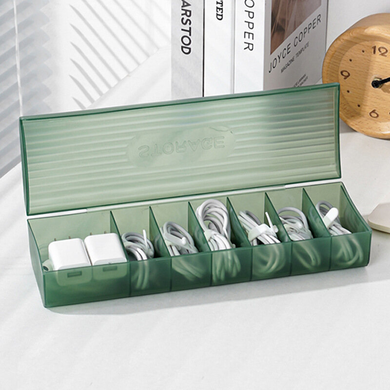 JJT hộp lưu trữ đa năng Nhiều hộp có thể được mở hộp hộp lưu trữ hộp lưu trữ cáp có nắp che bụi tổ chức máy tính để bàn hộp quản lý cáp nhựa