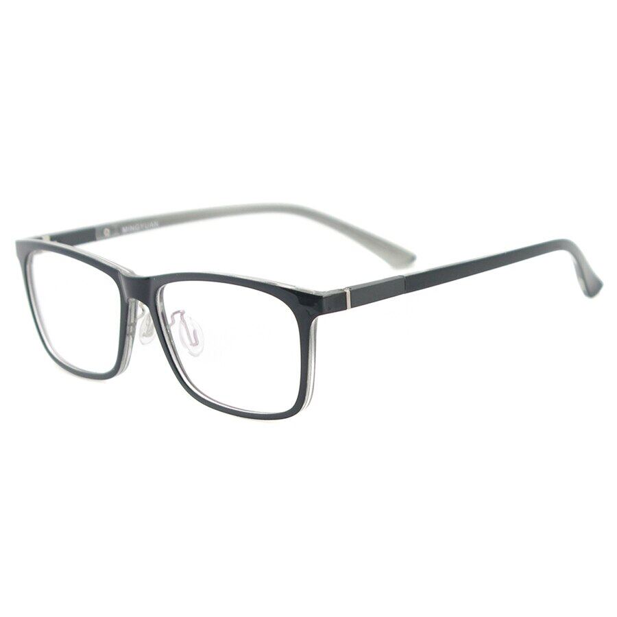 Men Women Full Rim Rectangular Spectacles Lightweight Flexible Plastic