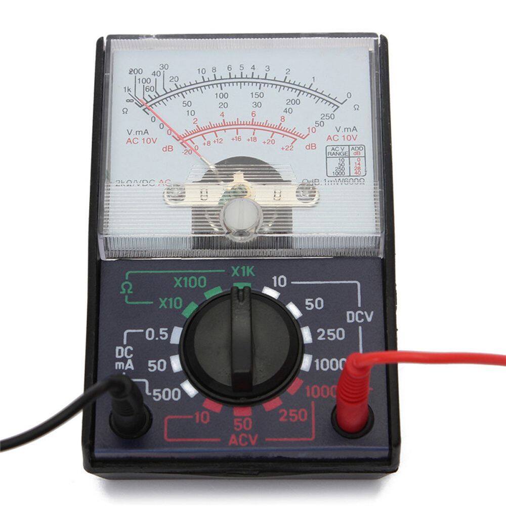 YANGS Voltage/Current Gauge with 2 Pen Test Mini Pocket Voltmeter Ammeter Multi Tester Electrical Teaching Volt Tester Multimeter DC/AC Voltmeter Pointer Multimeter DC/AC Current Meter