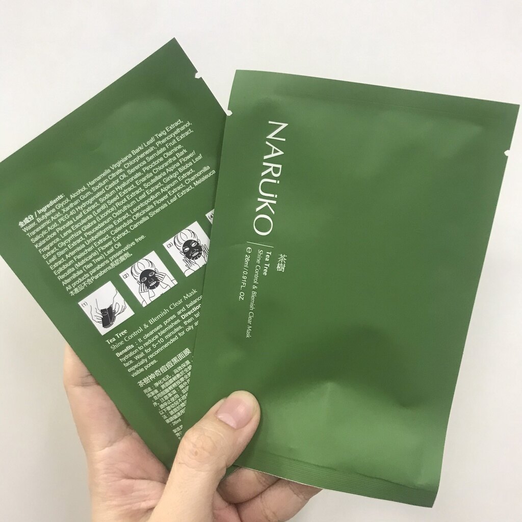 Mặt nạ Tràm Trà Naruko Tea Tree Clear Mask / Mặt Nạ Giấy Naruko 26ml
