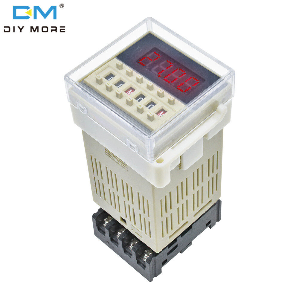 diymore DH48S-S Rơ Le Độ Trễ Thời Gian Chính Xác AC 220V Kỹ Thuật Số, Với Ổ Cắm Cơ Sở
