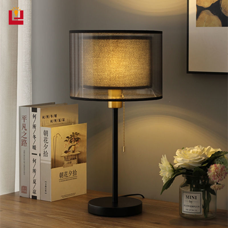Table Light Desk Lamp Bedroom lamp bedside light vintage lamp Nordic style modern warm dimming double lamp shade 5w