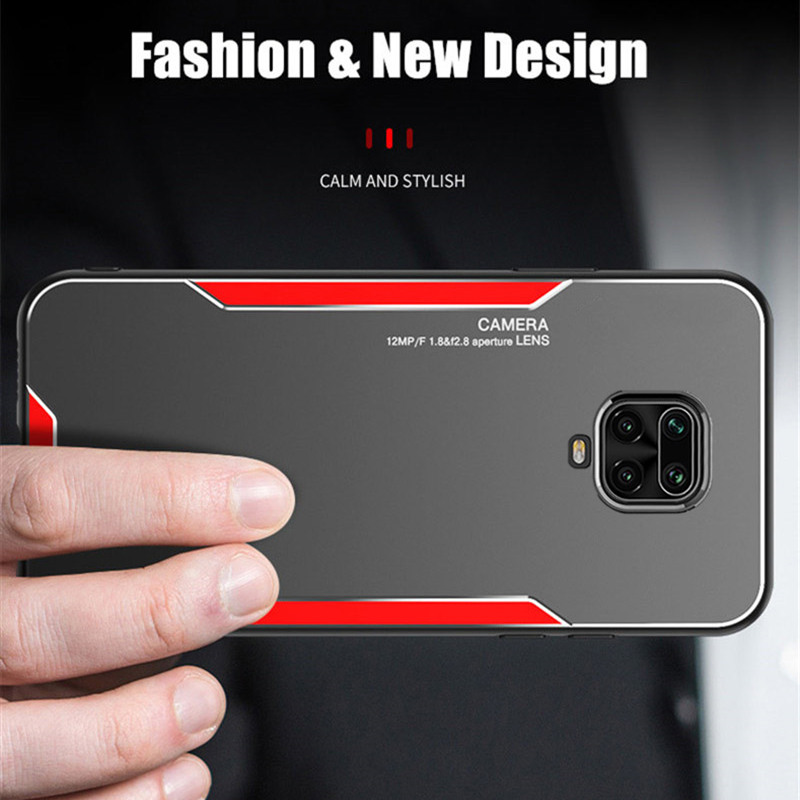ROAZIC Cho Xiaomi Redmi Note 9 Note 9S Note 9 Pro Vỏ Điện Thoại Kim Loại Bằng Nhựa TPU Mềm Nhám Khung Vỏ Siêu Mỏng Chống Rơi Nhôm