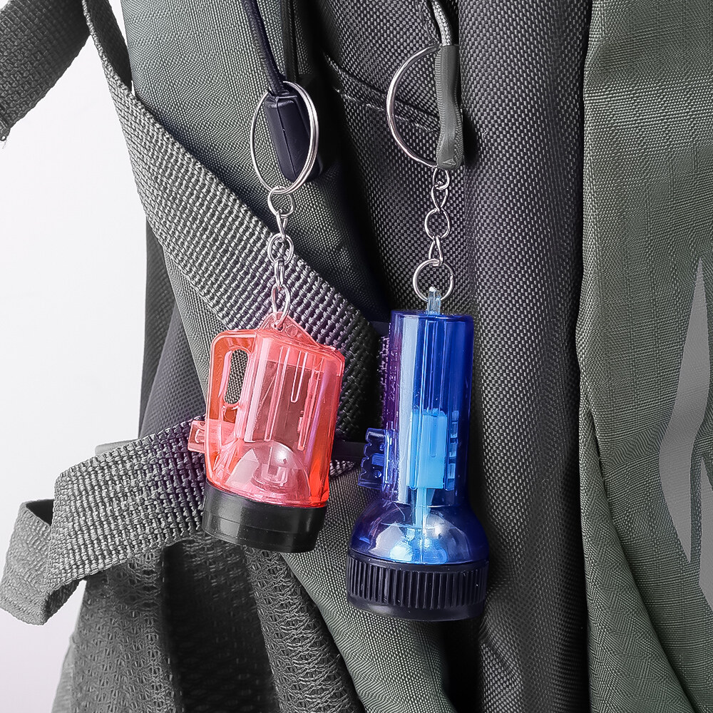Multifunctional Mini Keychain Charm Lighting Flashlight Home Outdoor Camping Mountain Climbing Emergency Flashlamp Backpack Pendant Decoration