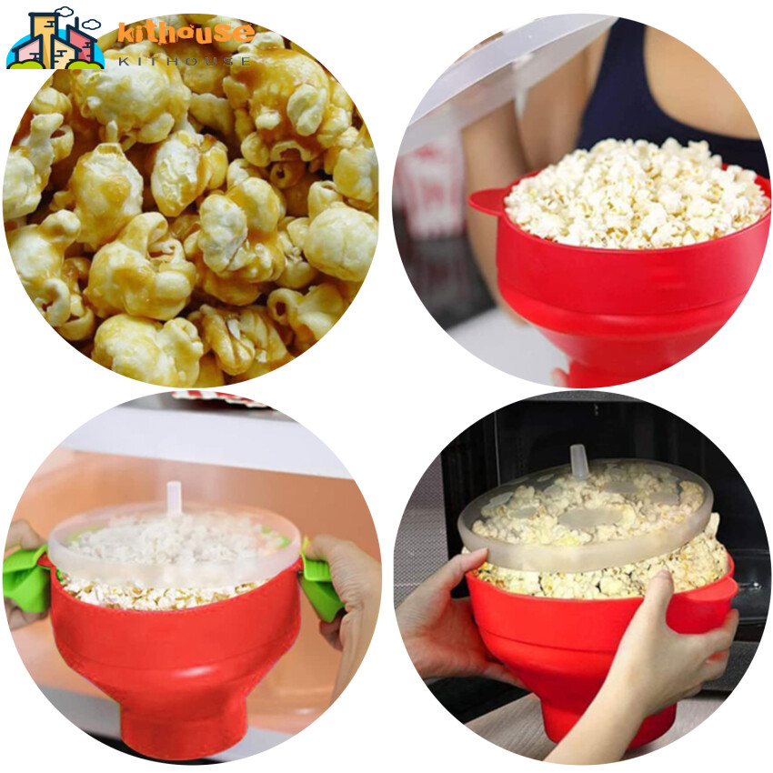Original Microwave Popcorn Silicone Popcorn Maker, Collapsible Bowl