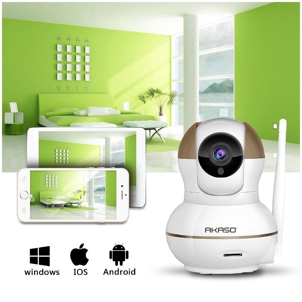 AKASO Wireless IP Security Camera Baby Monitor Night Vision Webcam New