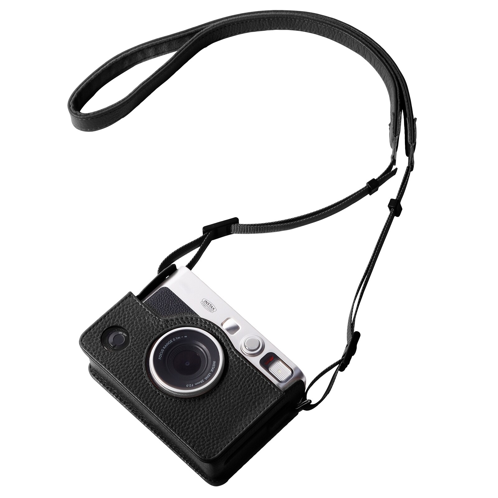Plz for fujifilm instax mini evo full body camera genuine leather case bag with strap