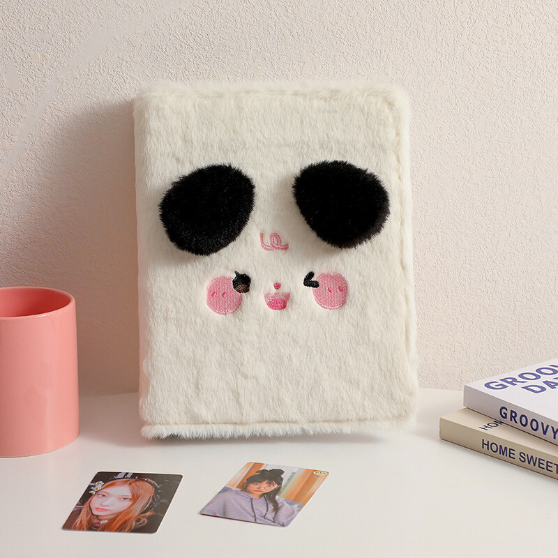 Kawaii Fluffy Cat Bear A5 Kpop Photocard Binder Collect Book Idol Photo Card Holder Photocard Album Stationery
