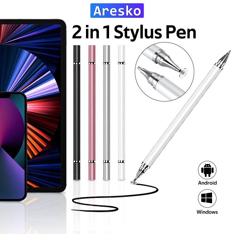 Aresko 2 In 1 Universal Tablet Stylus Mobile Android For Iphone For Ipad  Windows Accessories Drawing Tablet Capacitive Touch Screen | Lazada  Singapore