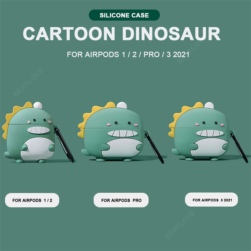New Model Arrogant Glasses Dog Great White Shark Cute Backpack Duck Wireless Bluetooth Earphone Protective Case for Apple AirPods 3 Silicone Shockproof Cover for Airpods Pro Charging Box Accessories