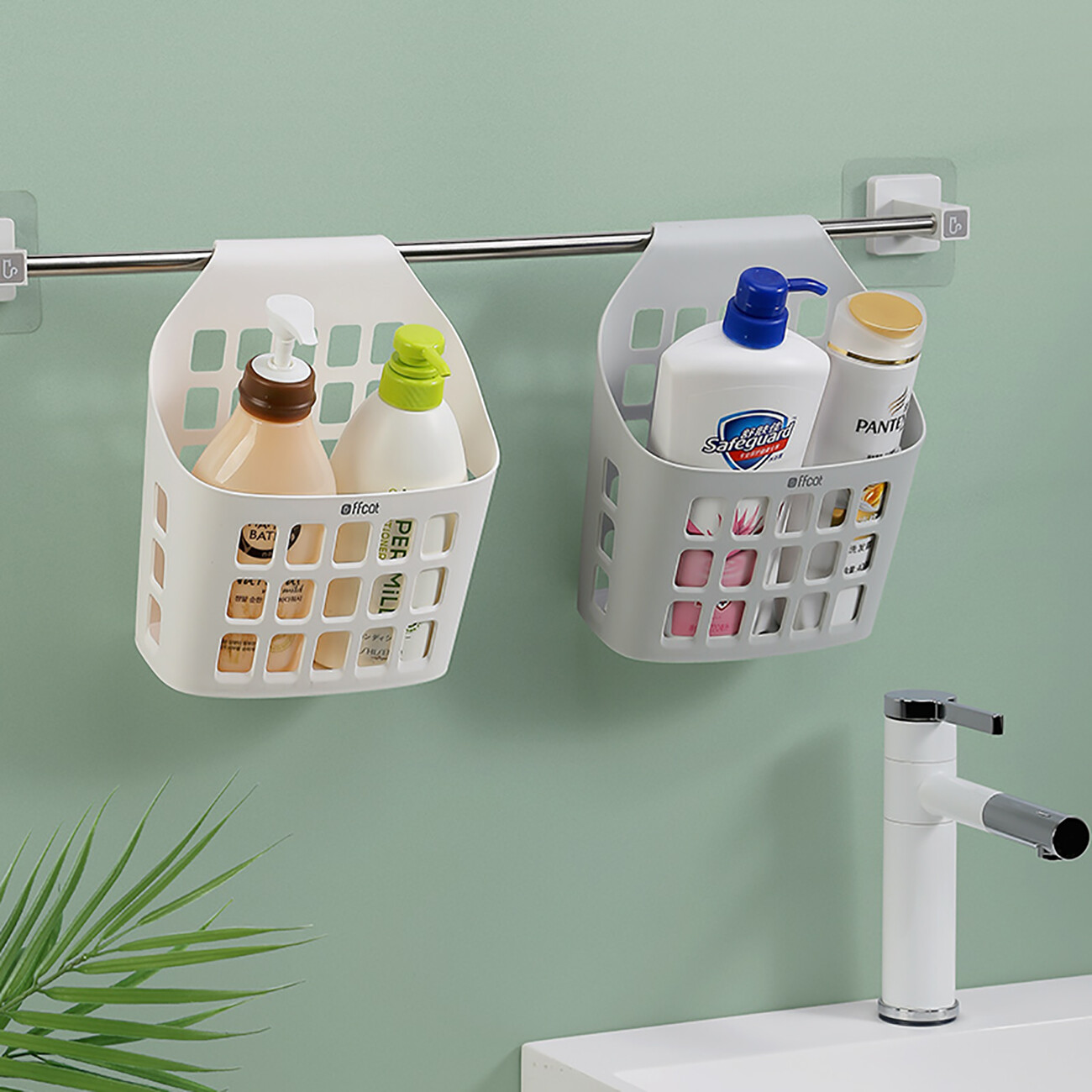 Homenhome Wall-Mounted PP Large Capacity Laundry Basket with Handle