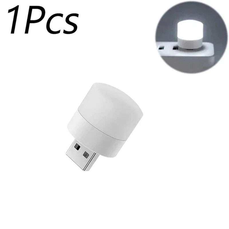 1PC Mini USB Night Light Warm White Eye Protection Book Reading Light USB Plug Computer Mobile Power Charging LED Night Lamp