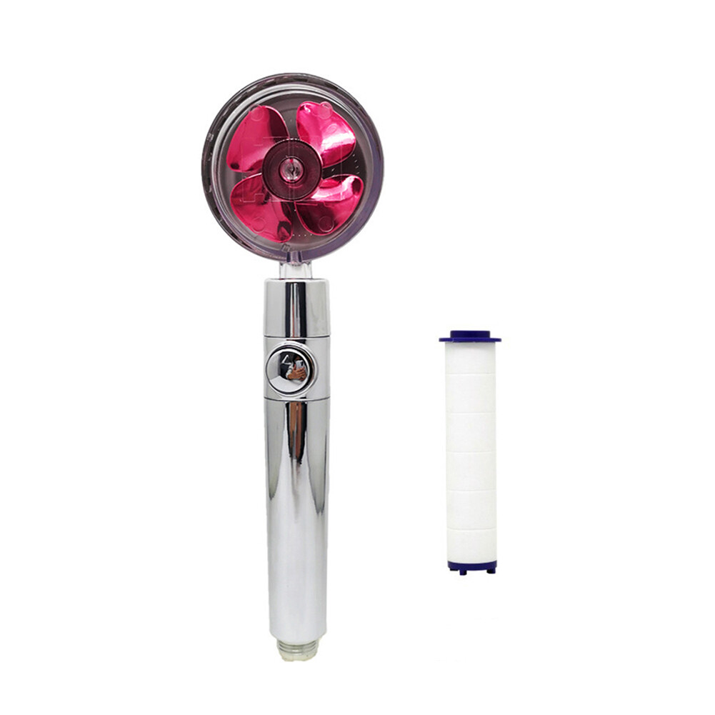 Multi-color Propeller Handheld Shower Head Nozzle High Pressure Adjustment