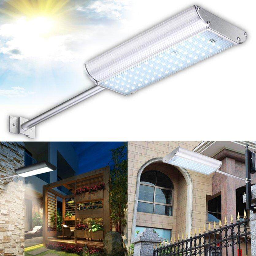 ĐẦU Cảm Biến Chuyển Động 70 LED Không Dây Đèn Năng Lượng Mặt Trời Ngoài Trời Chống Nước Sân Vườn Đèn Tường