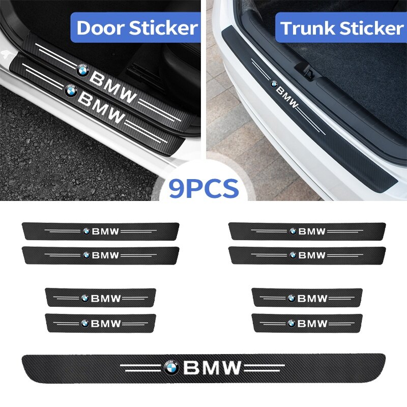 For bmw carbon fiber car door sticker protector auto threshold strips e46 f30 e60 f10 e90 e36 g20 e39 e90 30 g30 g01 g02