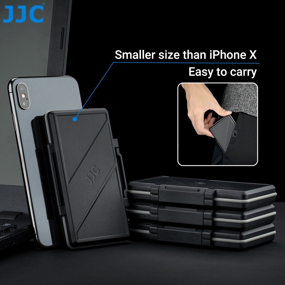 JJC Ultra Thin Memory Card Case Large Capacity Flash Card Storage Box Protection Holder for SD Micro SD MSD TF XQD CFexpress Type A B NS Nintendo Switch Card and M.2 2280 SSD Solid State Drive