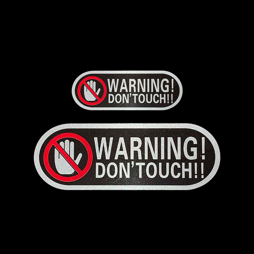 JDM sáng tạo tiếng Anh cảnh báo không chạm nhắc nhở phản chiếu Sticker cửa sổ xe máy xe tay ga dấu hiệu không thấm nước trang trí Sticker xe máy phụ kiện