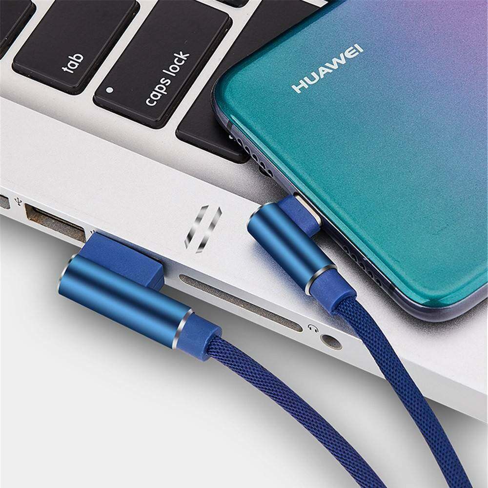 【YWZY】【Cửa Hàng Akula 】 1 Cáp Sạc Ngắn 25Cm, Cáp Khuỷu Tay Micro USB C Type-C Lightning 90 Độ
