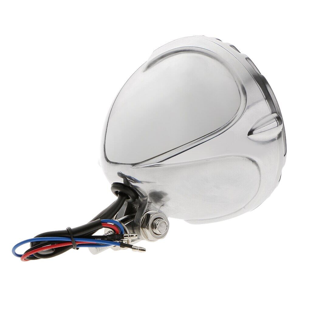 Motorcycle Front Headlight With Grill Cover Housing For Bobber Motorcycle Headlight Grill Motorcycle Light Assembly