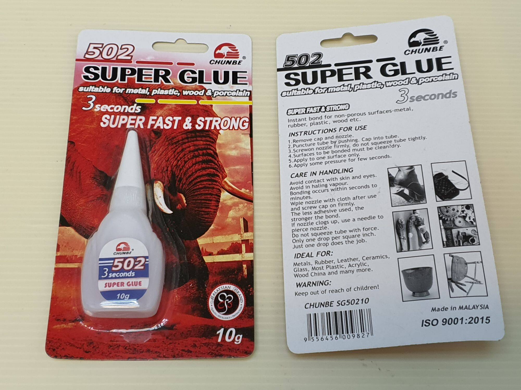 Super Glue 502 Chunbe 3sec tiga saat SUPA 10g Lazada