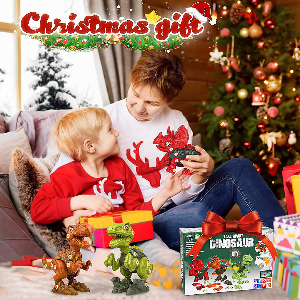 3Pcs DIY Assembling Animal Toys Kids Disassembling Play Kit with Plastic Electric Drill
