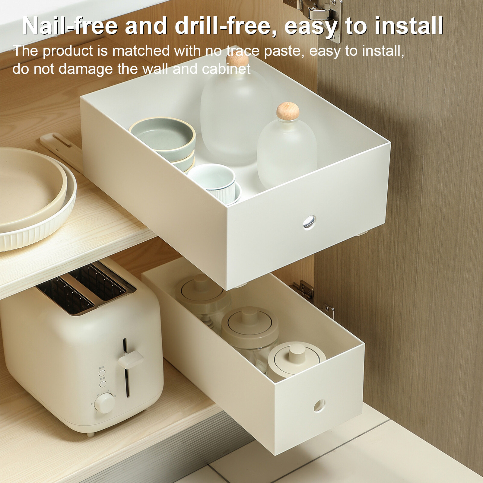 lentils 1 Set Unique Drawer Runner Multi-use Easy to Use Reusable Noise Reduction Multi-use Basket Track for Drawer