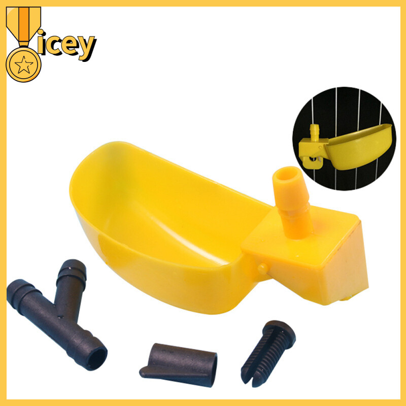 【Multiple Offers】iceyhome Store Automatic Birds Quail Drinking Bowl Convenient Pigeons Chickens Feeding Cup Practical Drinker Cage Accessories Pets Supplies