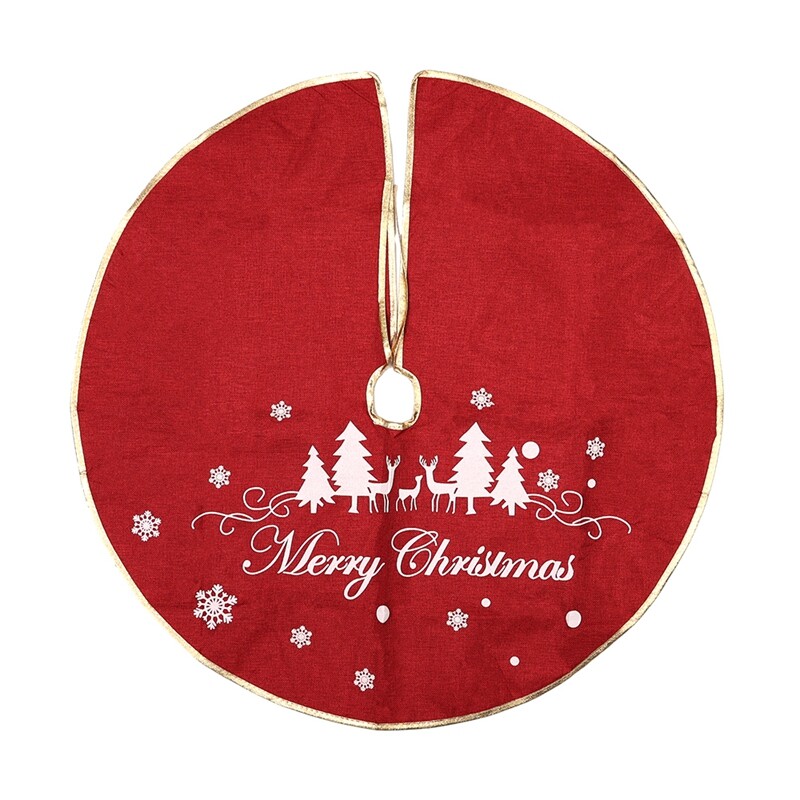 98CM Merry Christmas Tree Skirt Tree Skirt Plush Tree Skirt Christmas Red Tree Skirt Decoration