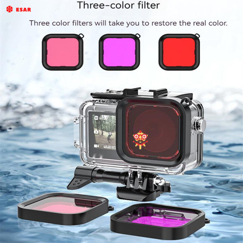 40m Underwater Deep Diving Case Protective Housing Waterproof Shell Compatible For Dji Action 3 Osmo Camera Accessories