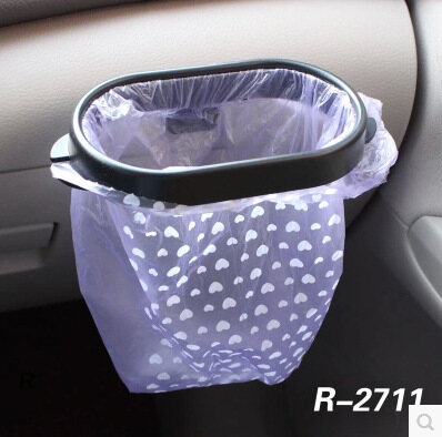 Circle Cool Foldable Car Organizer Frame Auto Trash Can Car Accessories Automobile Garbage Rubbish Waste Holder