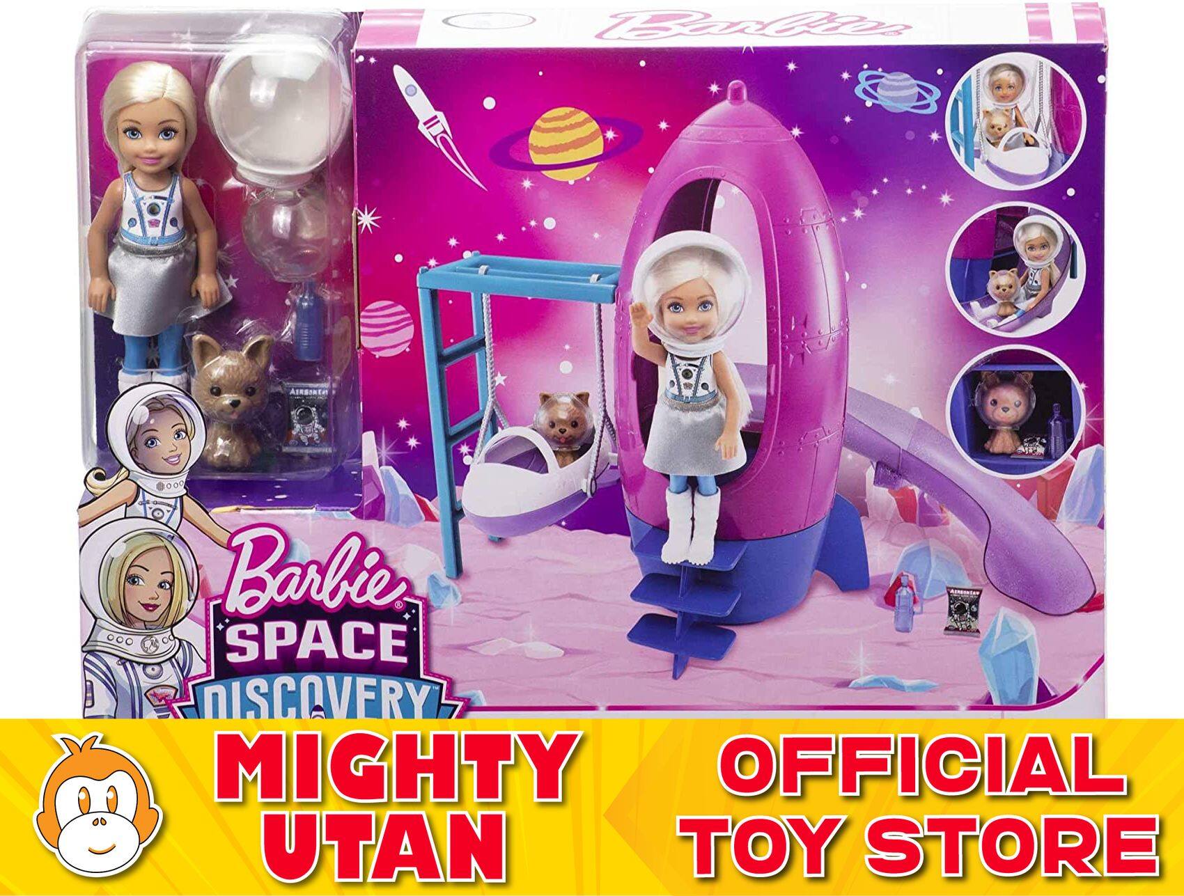 Original] Barbie Space Discovery Chelsea Doll & Rocket Ship-Themed Playset  with Puppy Toys for Girls | Lazada